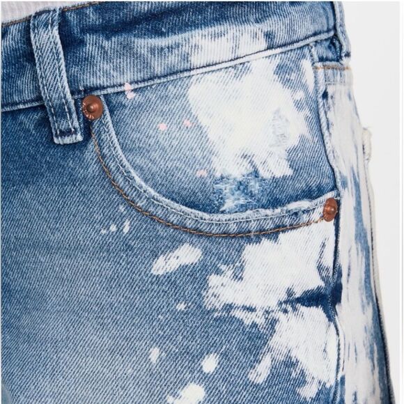 NWT SER.O.YA Lex Olympia Bleached Raw Hem Jean Shorts Size 24 Retrofete - Picture 4 of 13